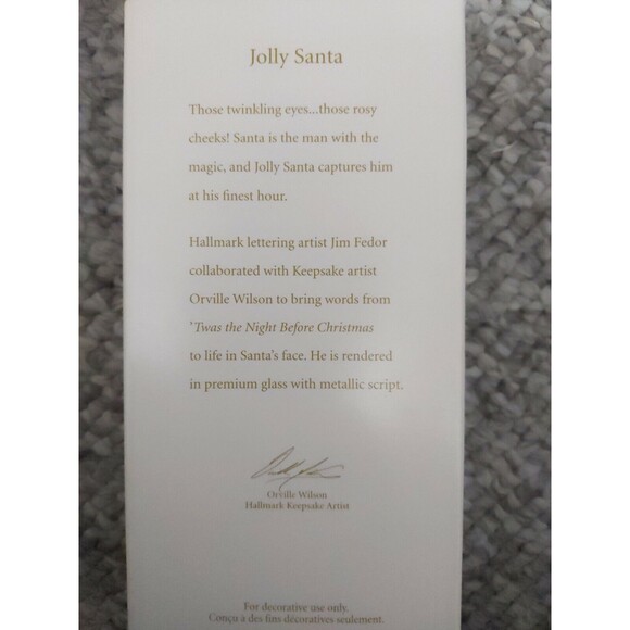 Hallmark 2011 Jolly Santa Ornament - Picture 2 of 2